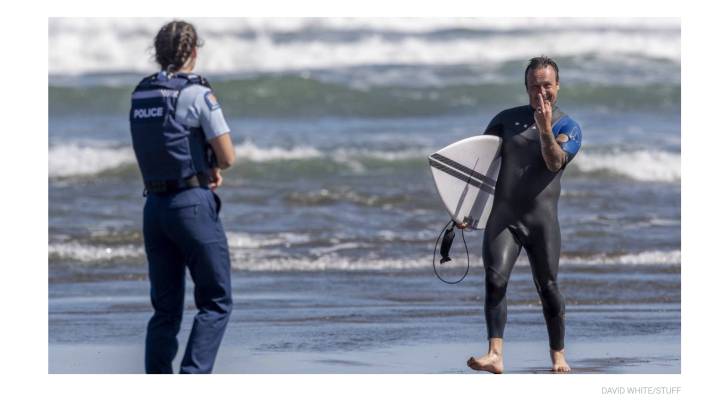 Instrucción: Imagen de surfistas en acción