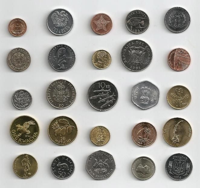 Monedas de diferentes países