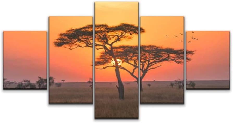 Paisaje del Serengeti al amanecer