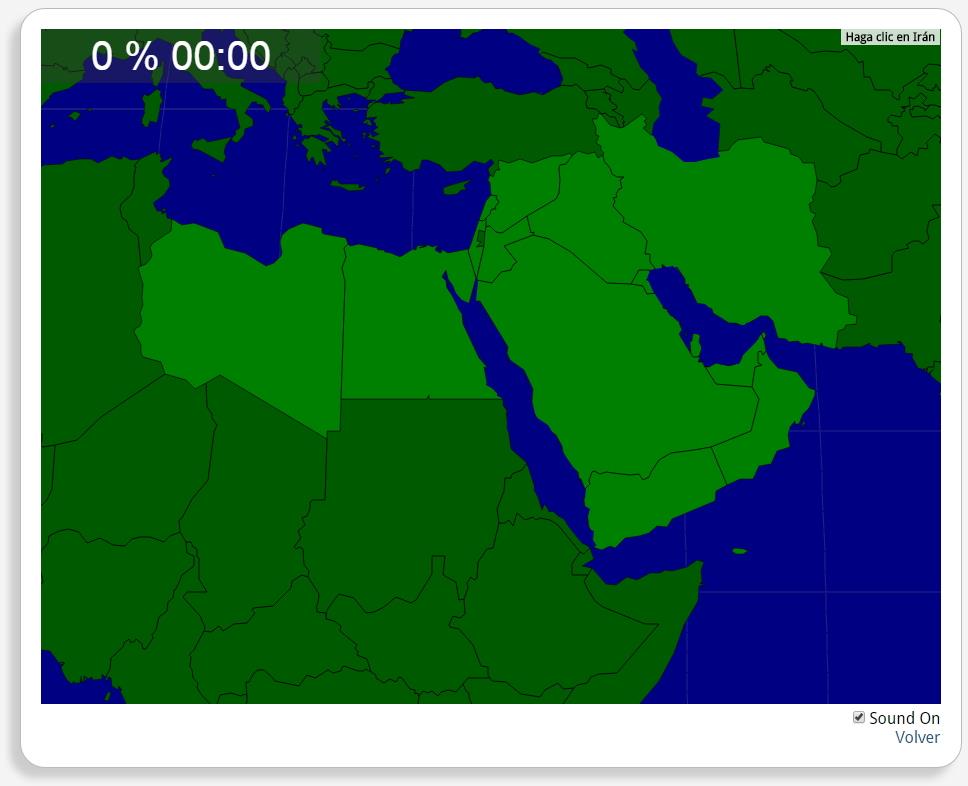 Mapa interactivo de Medio Oriente