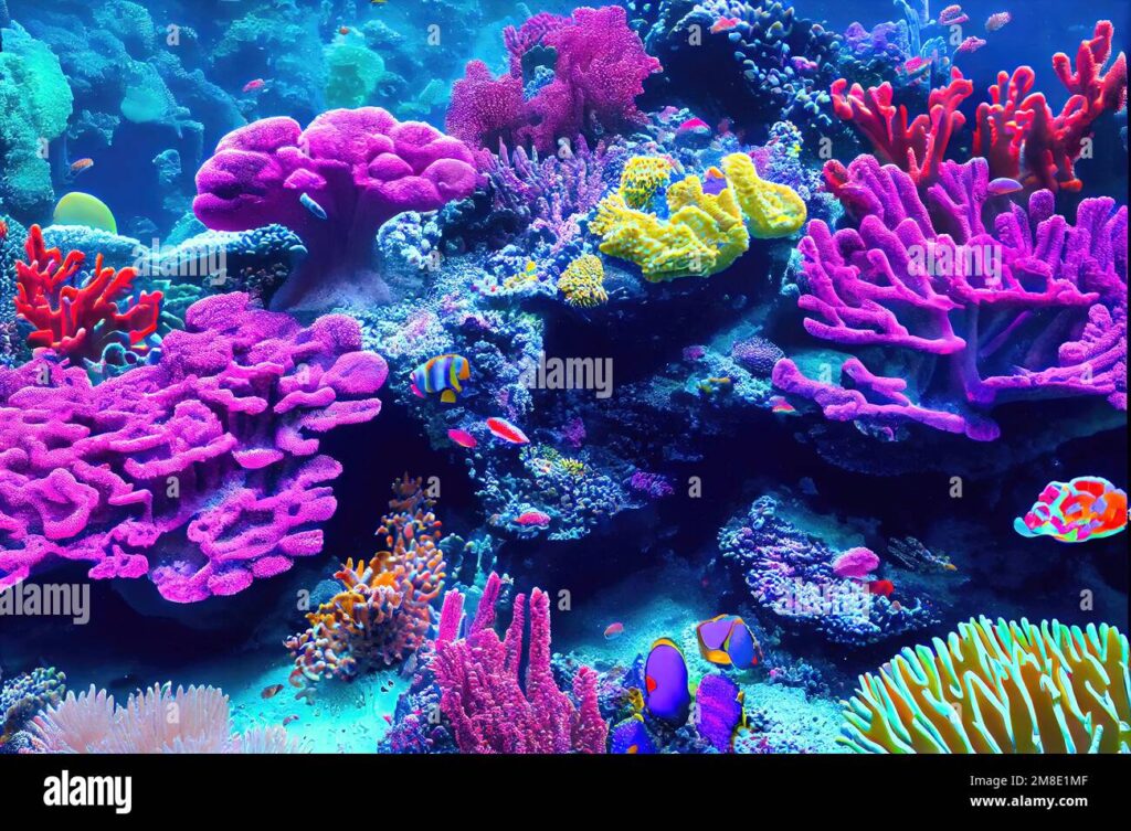 Arrecifes de coral coloridos