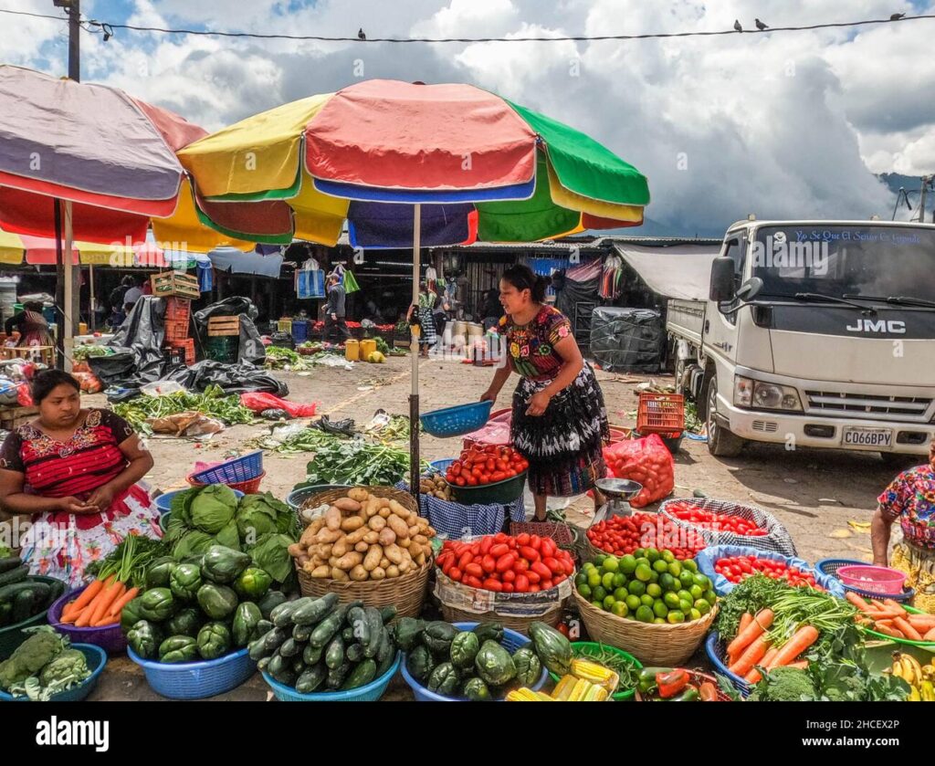 Coloridos mercados centroamericanos