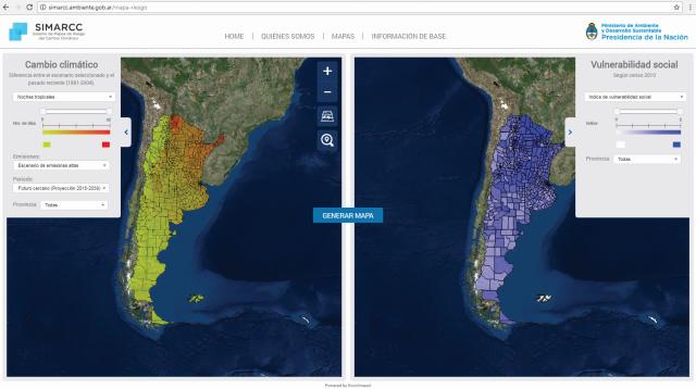 Mapas interactivos y pronósticos climáticos
