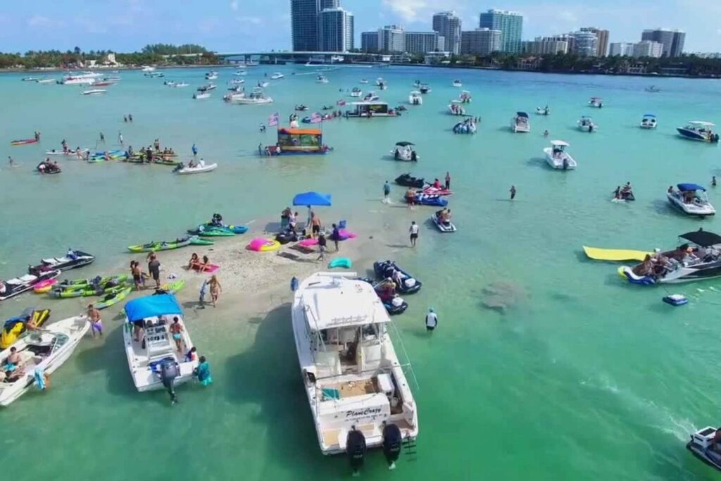 Fiesta en la playa de Miami