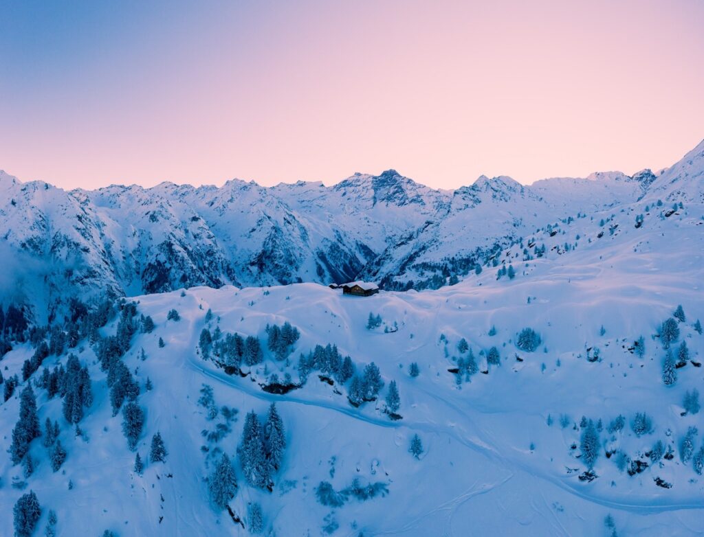 Nieve en los Alpes Suizos