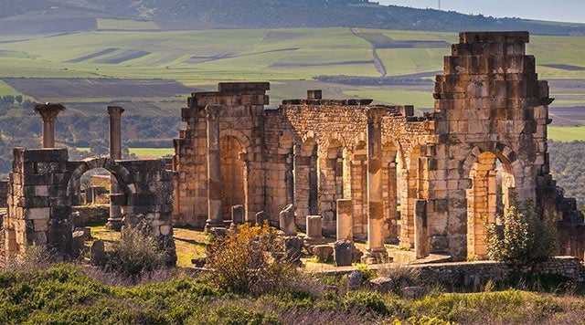 Ruinas de Volubilis en Marruecos